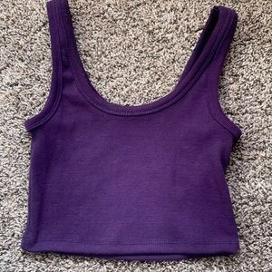 Purple soft crop top